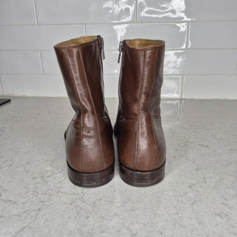 Vintage‎ Royal Imperial Florsheim Boots Brown Mens Size 7.5 D Side Zip
